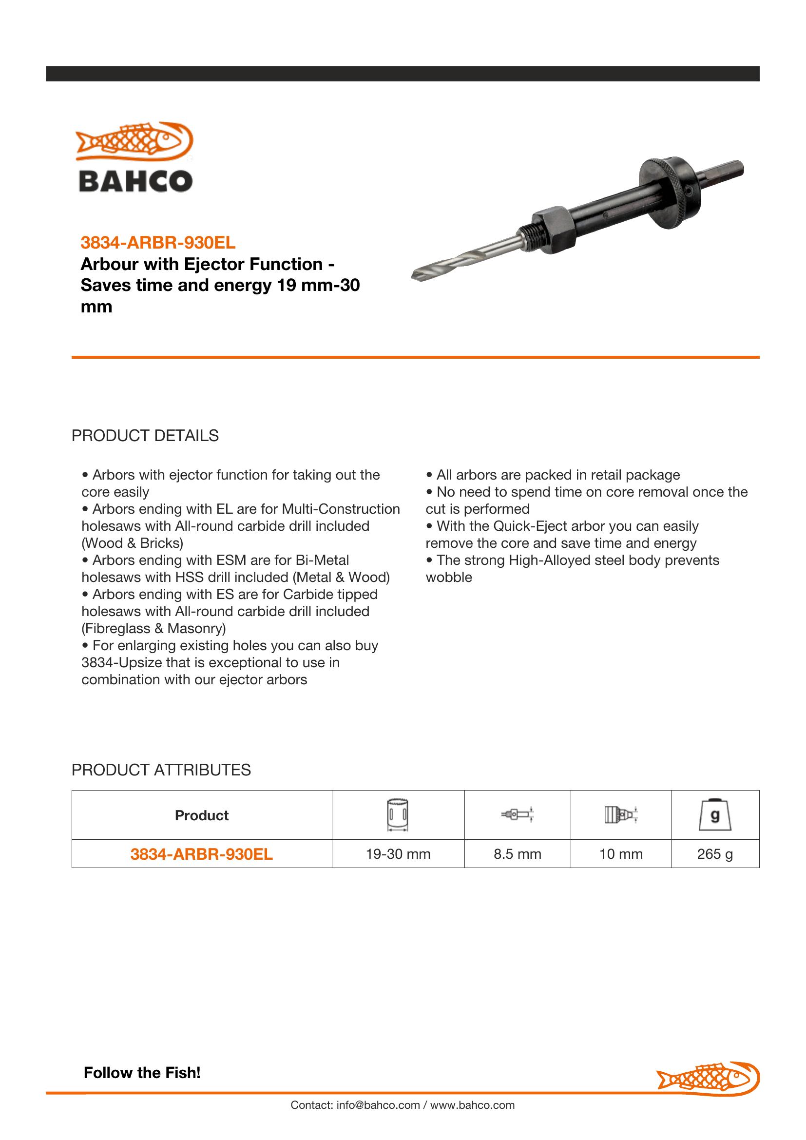 Bahco Quick Eject Arbor - Image 6
