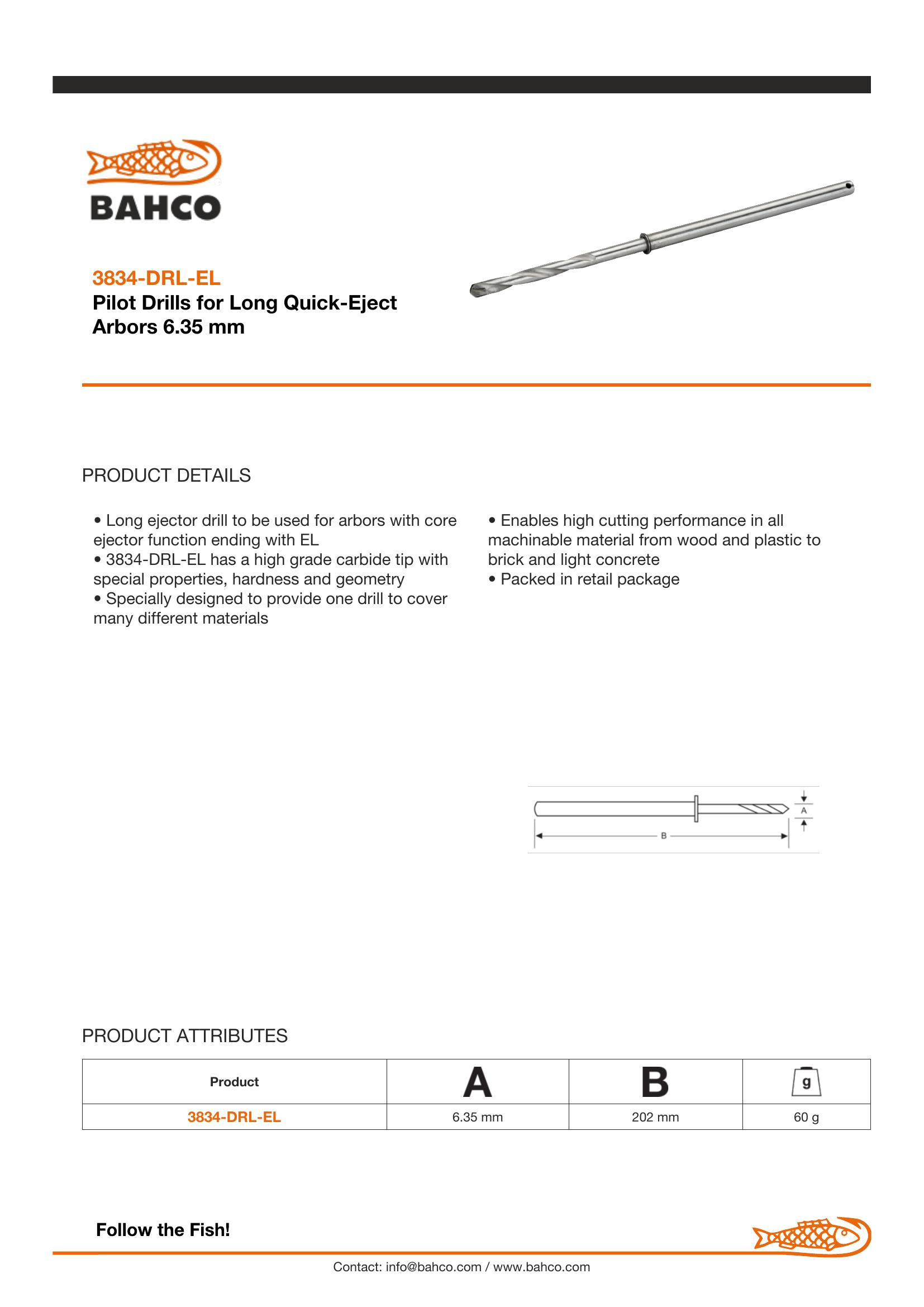 Bahco HSS Drill suits 930ES & 9100EL arbors - Image 4