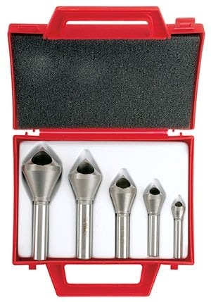 Bordo 5 Pce 10-30mm 90 Degree HSS Co5 Cross Hole Countersink Set