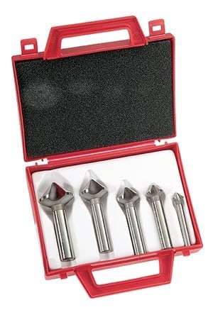 Bordo 5 Pce 10-31mm 90 Degree HSS Co5 Triple Flute Countersink Set