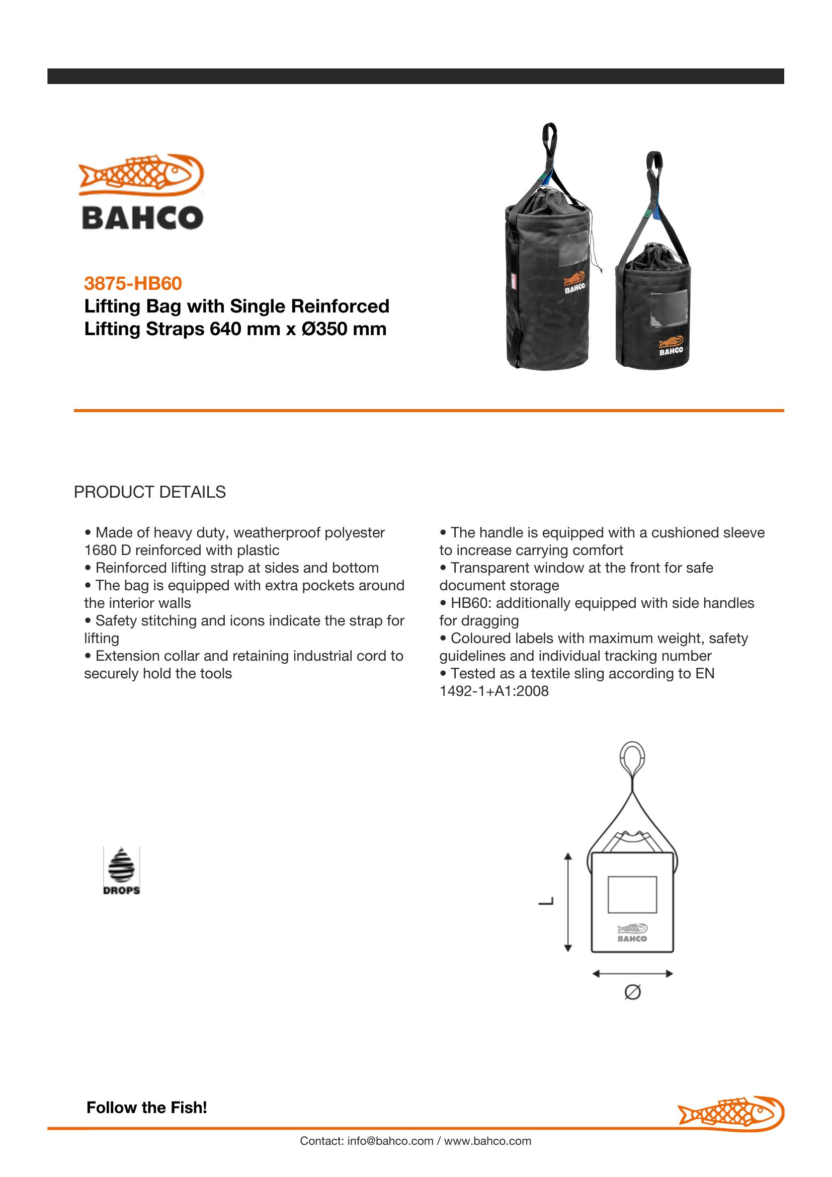 Bahco Hang Bag Large - 60 Litre - Image 6