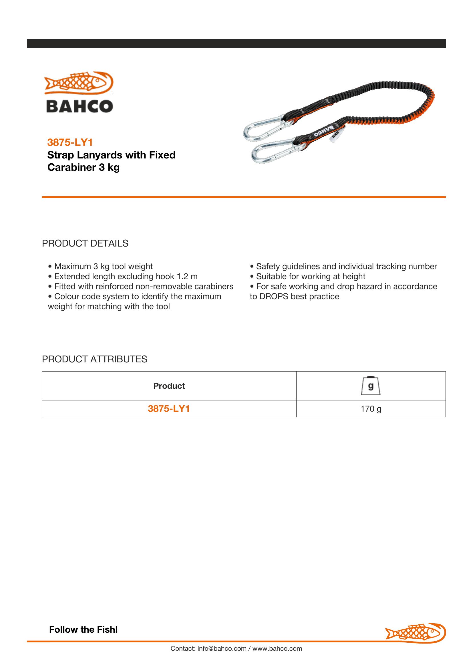 Bahco Carabiner Tool Lanyard - Image 6