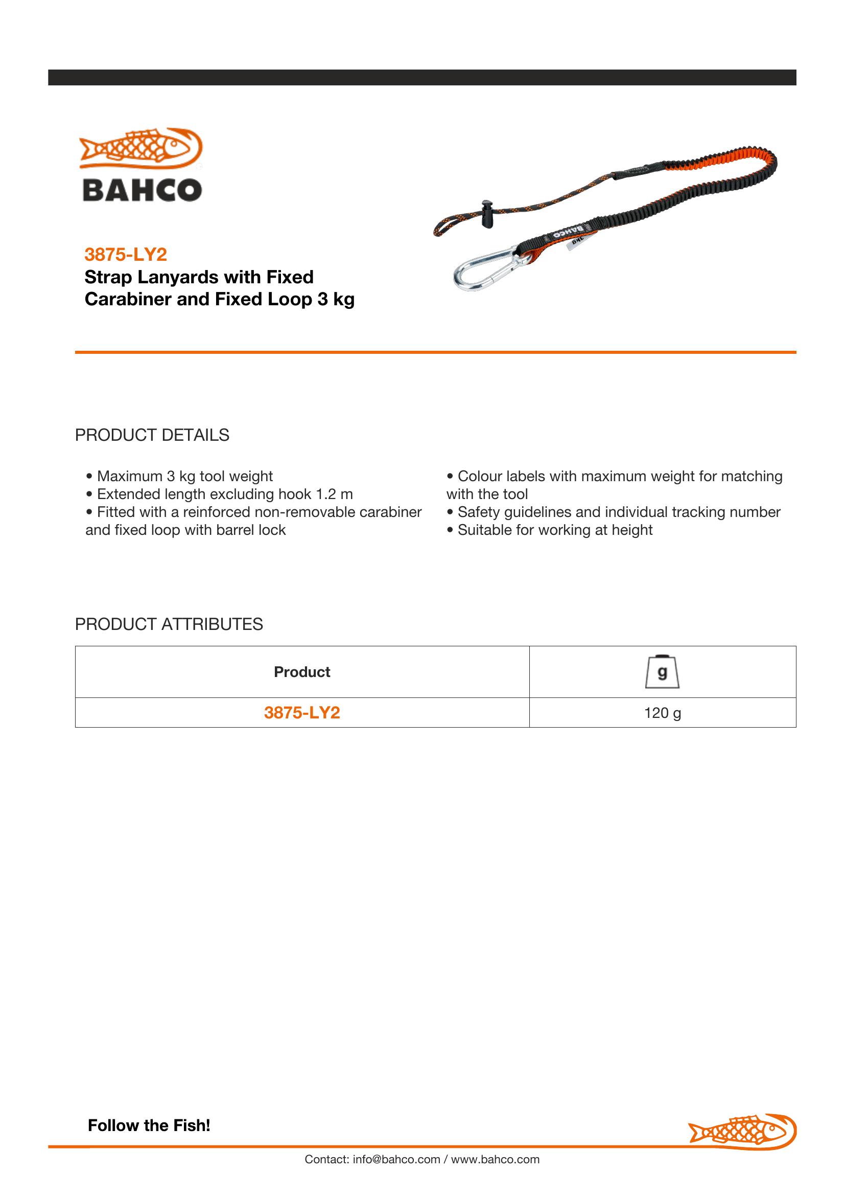 Bahco Fixed Loop Tool Lanyard - Image 6