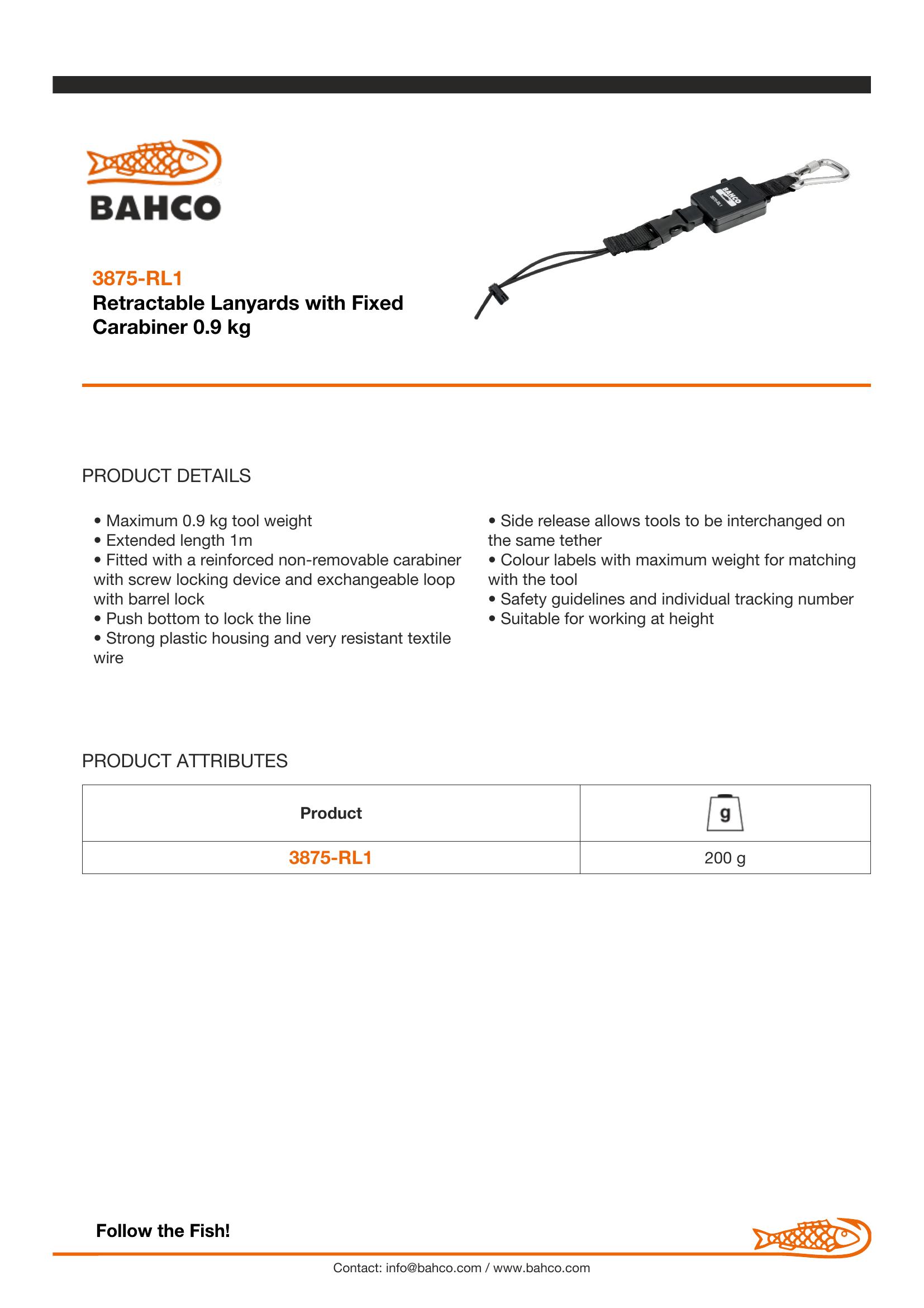 Bahco Retractable Tool Lanyard - Image 6