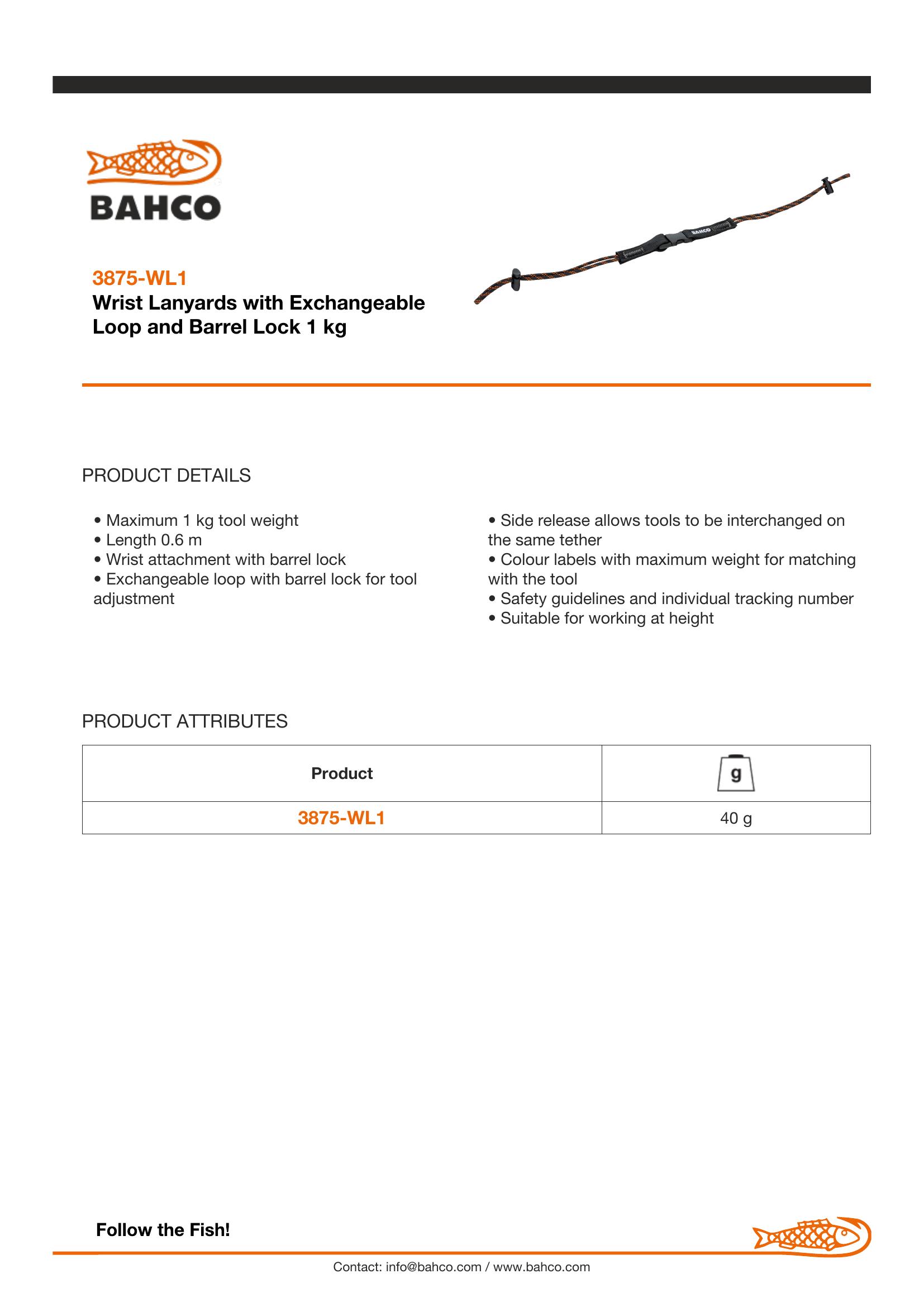 Bahco Wrist Tool Lanyard - Image 5