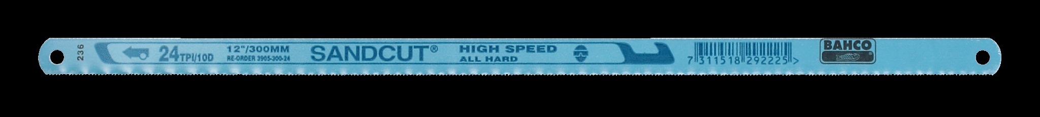 Bahco Hacksaw blades, 300mm, 18 TPI, Sandcut HSS all hard, 100 blades per pack