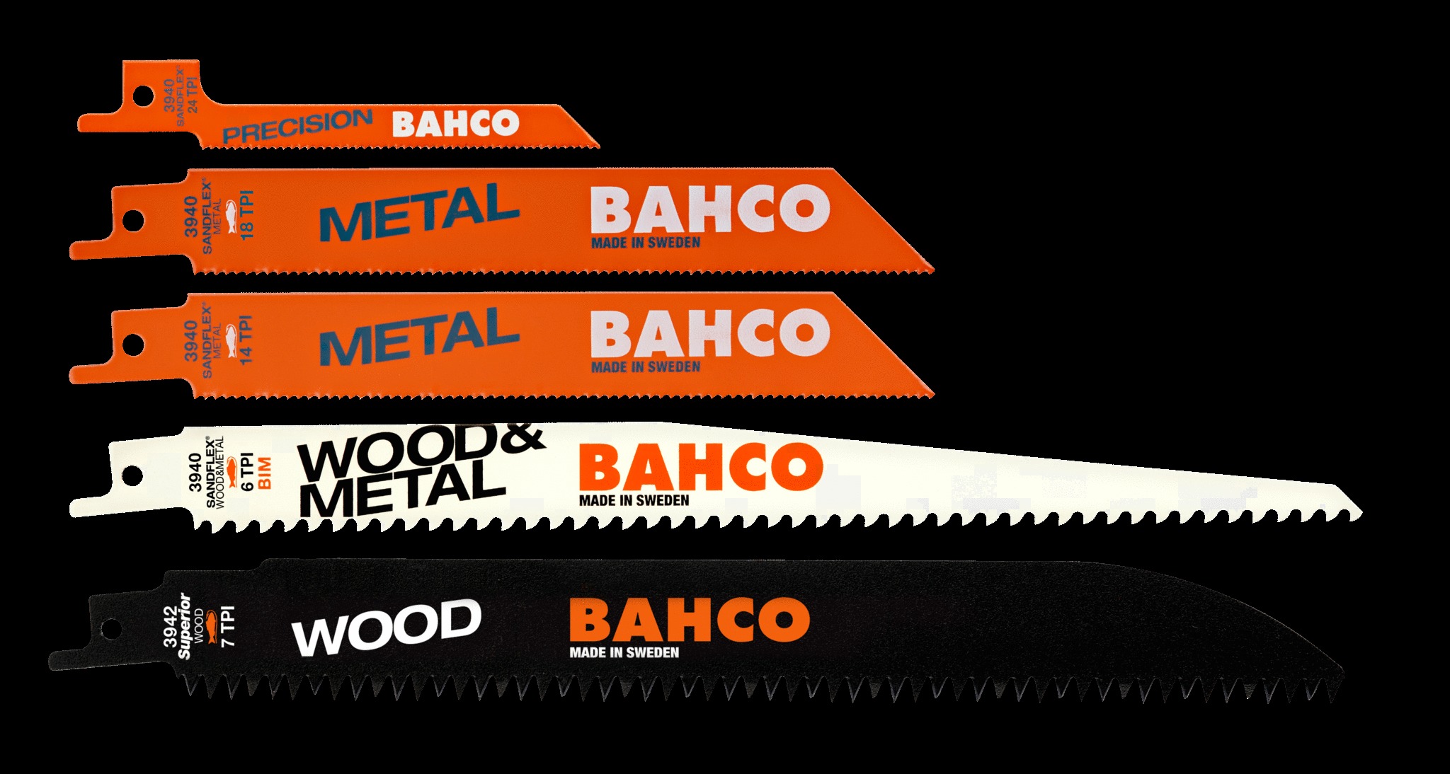 Bahco Sabre Sawblade Set for Wood and Metal - 5 Pcs