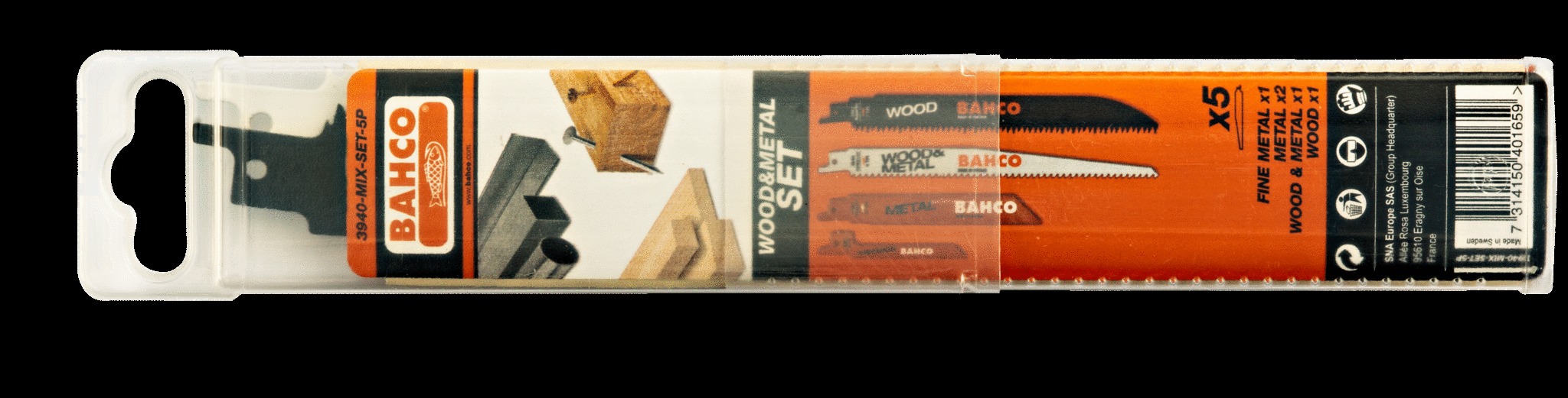 Bahco Sabre Sawblade Set for Wood and Metal - 5 Pcs - Image 2