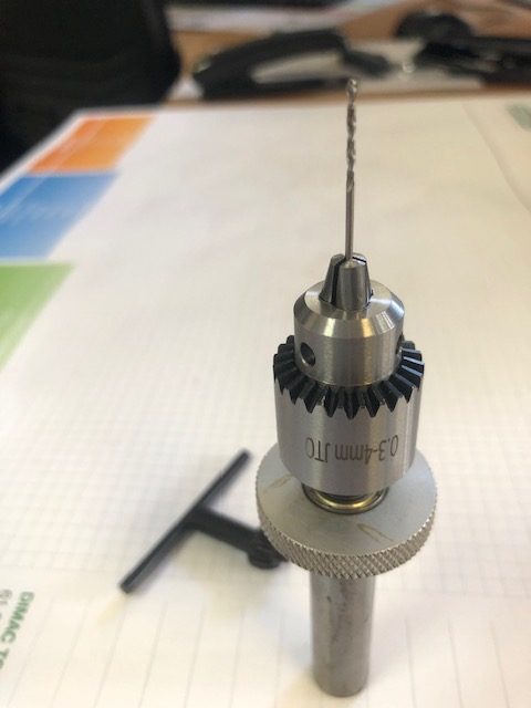 0 - 3mm KEY CHUCK Complete with SRING ARBOR Ideal pin chuck , can hand feed & "feel" & load the 1mm drill to feel the job. - Image 3