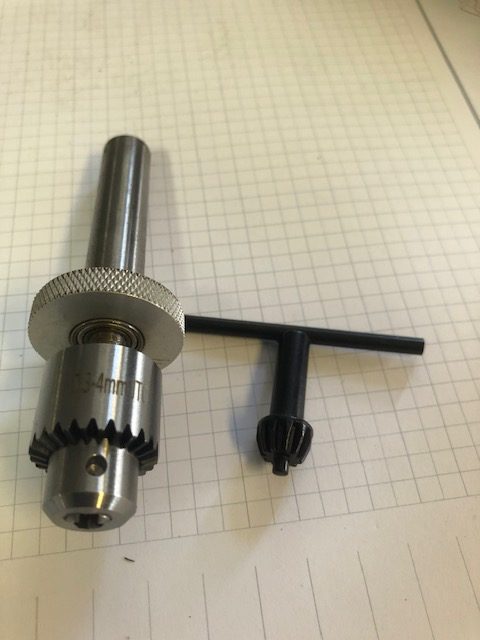 0 - 3mm KEY CHUCK Complete with SRING ARBOR Ideal pin chuck , can hand feed & "feel" & load the 1mm drill to feel the job. - Image 4