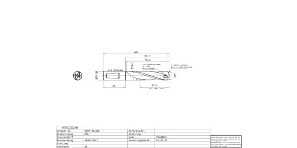 Guhring INTERCHANGEABLE INSERT HOLDER HT800 3XD 200 20,0-20,49 - Image 2