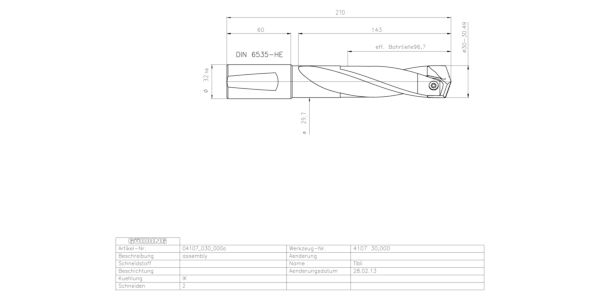 Guhring INTERCHANGEABLE INSERT HOLDER HT800 3XD 300 30,0-30,49 - Image 2