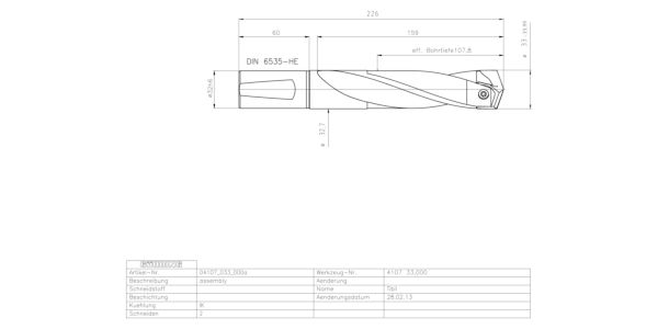 Guhring INTERCHANGEABLE INSERT HOLDER HT800 3XD 330 33,0-33,99 - Image 2