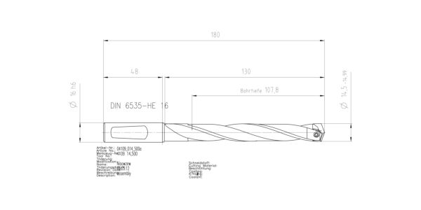 Guhring INTERCHANGEABLE INSERT HOLDER HT800 7XD 145 14,5-14,99 - Image 2