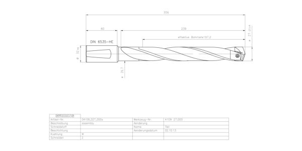 Guhring INTERCHANGEABLE INSERT HOLDER HT800 7XD 270 27,0-27,49 - Image 2