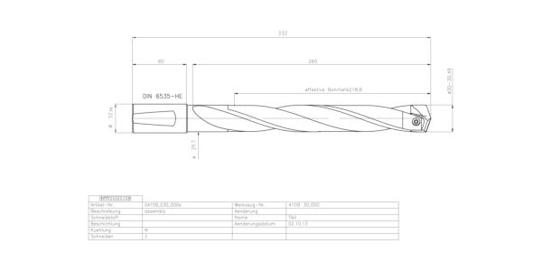 Guhring INTERCHANGEABLE INSERT HOLDER HT800 7XD 300 30,0-30,49 - Image 2
