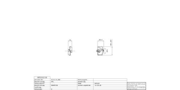 Guhring Carbide HT800 Interchangeable Drilling Insert. Fire Coated, For Steel - Image 2