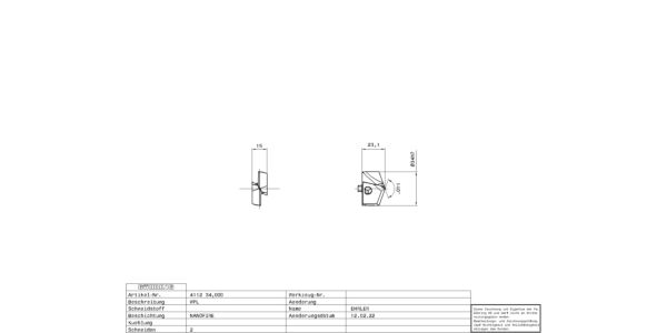 Guhring Carbide HT800 Interchangeable Drilling Insert. Fire Coated, For Steel - Image 2