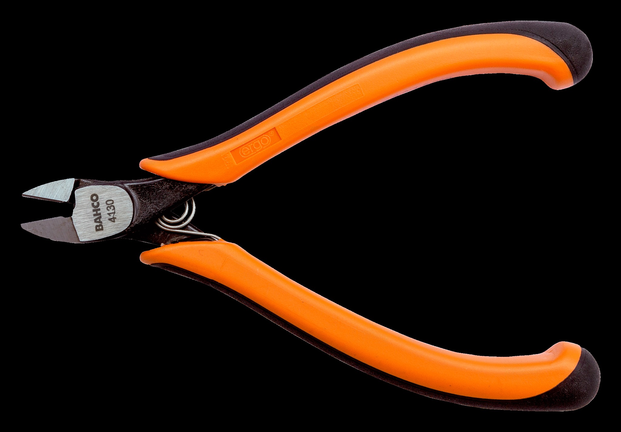 Bahco Ergo plier, side cutter with lead catchers, oval head, 120mm, ergo sleeves with opening spring, flush cut - Image 2