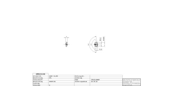 Guhring Carbide HT800 Interchangeable Beam Drilling Insert Fire Coated - Image 2