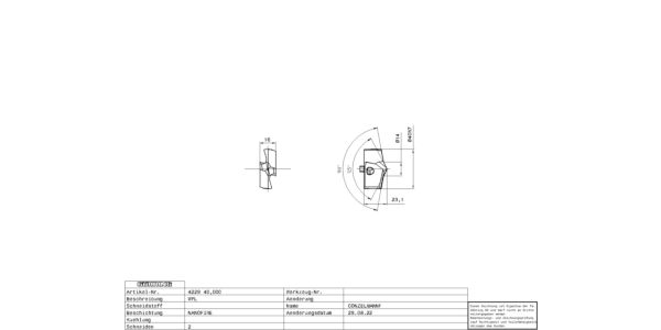 Guhring Carbide HT800 Interchangeable Beam Drilling Insert Fire Coated - Image 2