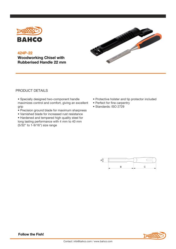 Bahco Chisel, 22mm, Better - Image 6