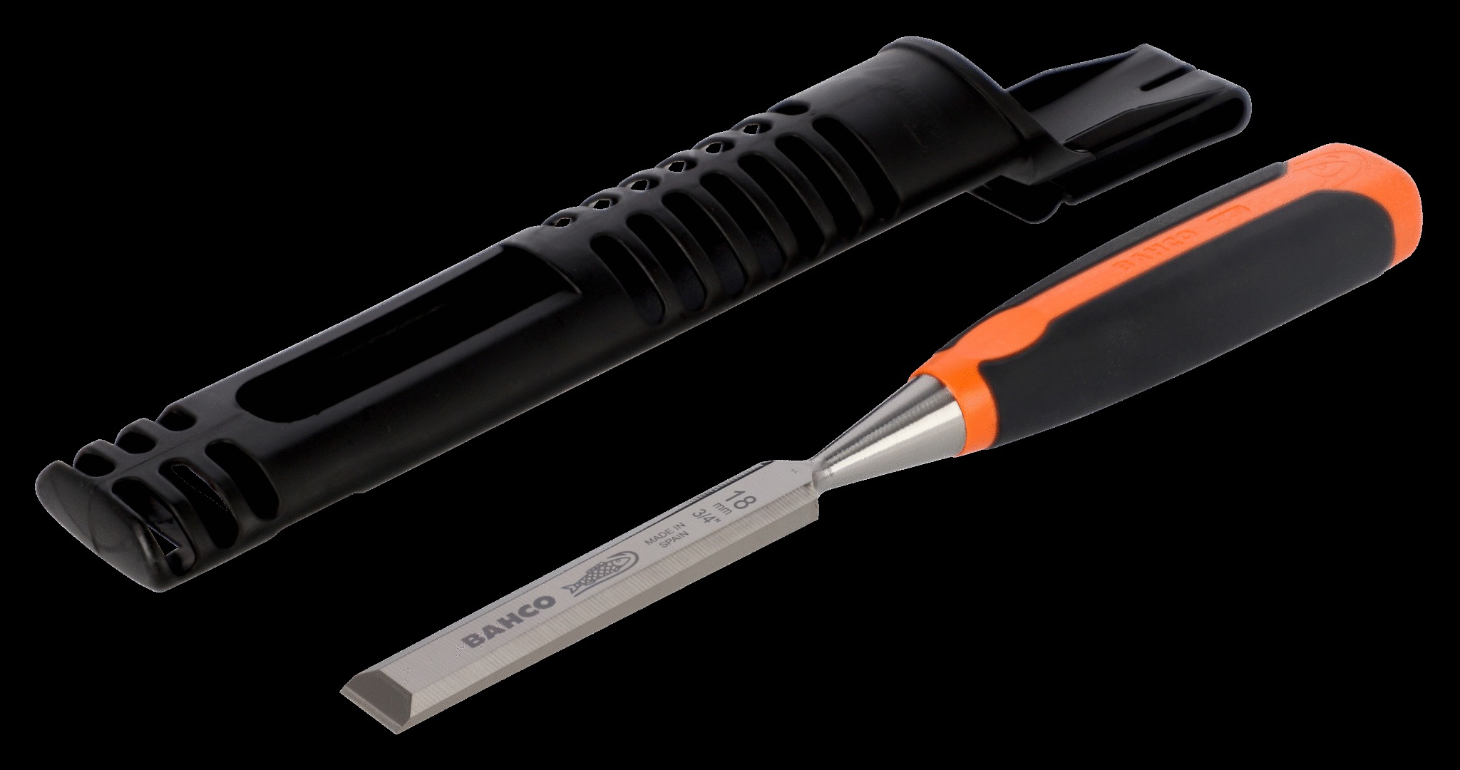 Bahco Woodworking Chisel with Rubberised Handle 35mm - Image 2