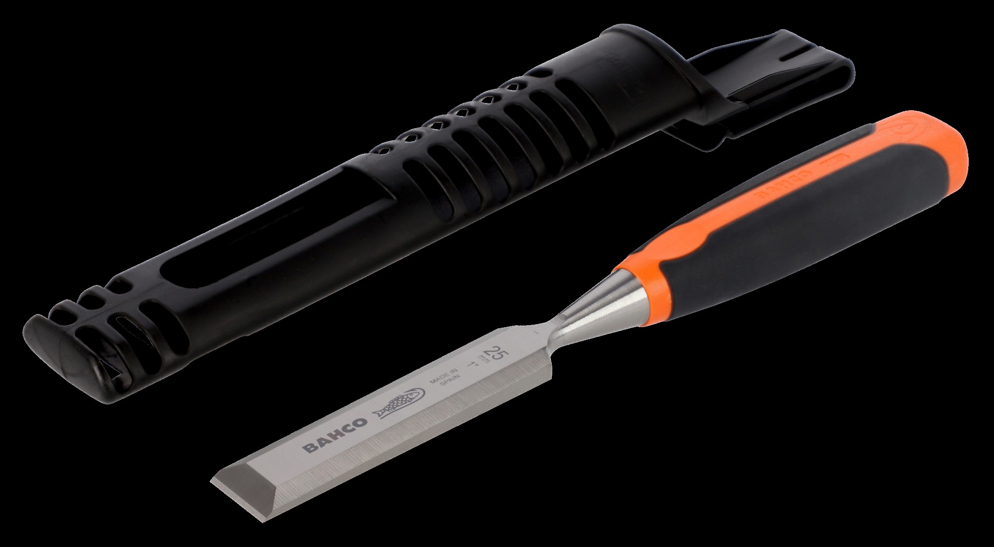 Bahco Woodworking Chisel with Rubberised Handle 8mm - Image 3