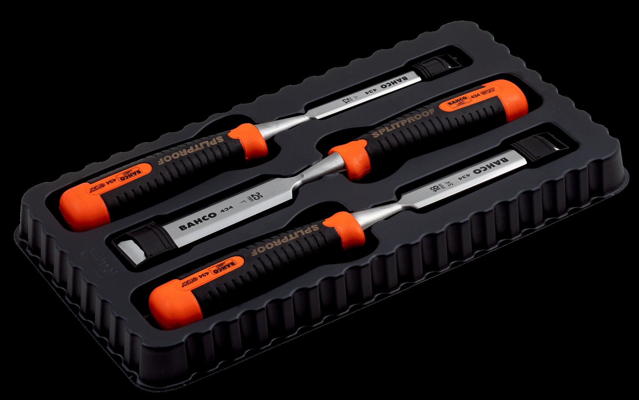 Bahco ERGO™ Splitproof Woodworking Chisel Set - 3 Piece - 12, 18 & 25mm