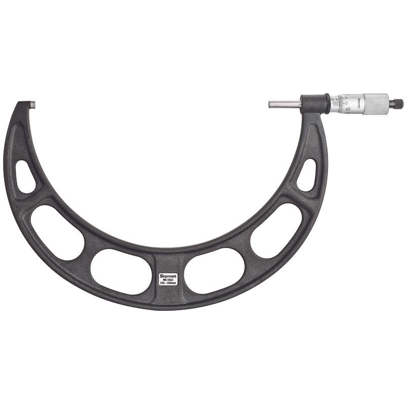 Starrett Micrometer 225-250mm 0.01mm Grad Carbide Faces 436.1MXRL-250 Outside Micrometer