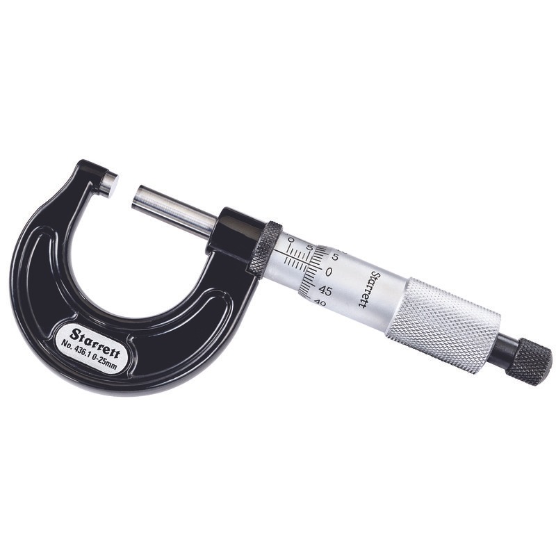 Starrett - Micrometer 0-25mm 0.01mm Grad Carbide Faces