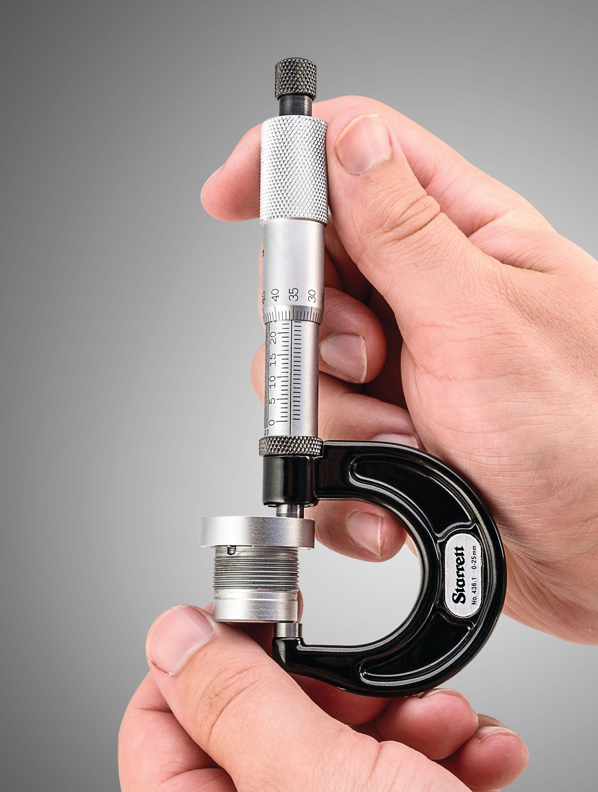 Starrett - Micrometer 0-25mm 0.01mm Grad Carbide Faces - Image 2