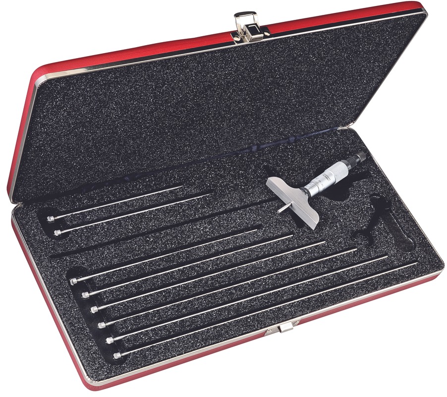 Starrett - Depth Gage 0-225mm Range 63.5mm Base 9 Rods Case