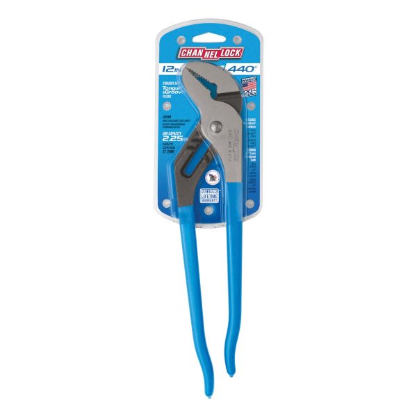 PLIER STRAIGHT JAW TONGUE & GROOVE 305MM (12") CHANNELLOCK