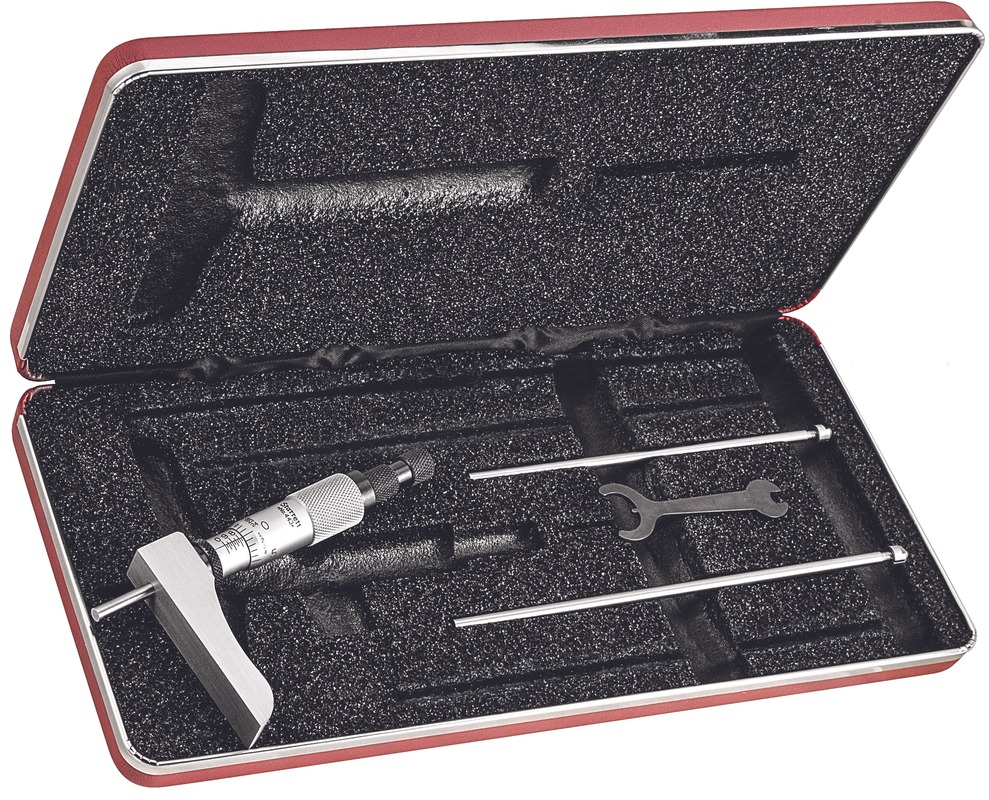 Starrett - Depth Gage 0-3in Range .001in Grad 3 Rods Case