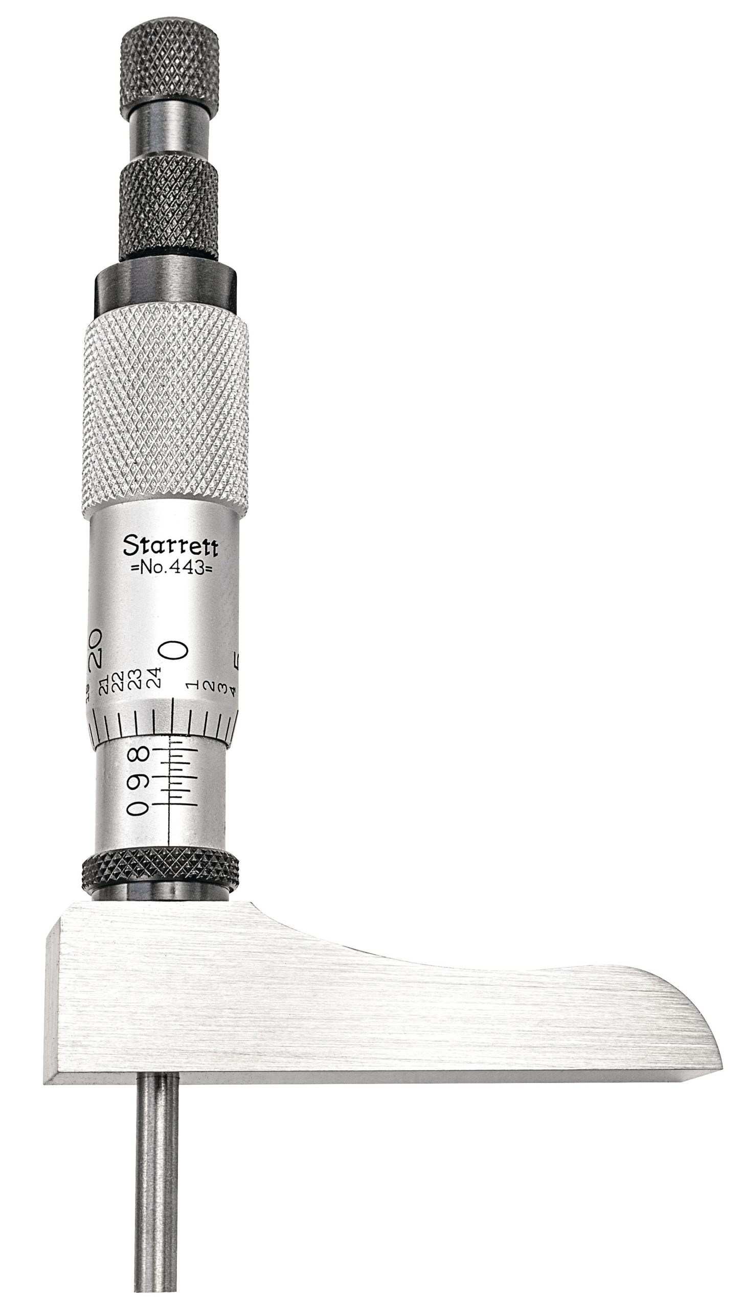 Starrett - Depth Gage 0-3in Range .001in Grad 3 Rods Case - Image 2