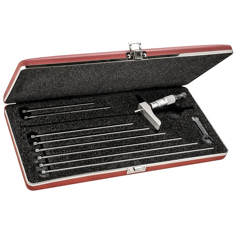 Starrett - Depth Gage 0-9in Range .001in Grad 9 Rods Case