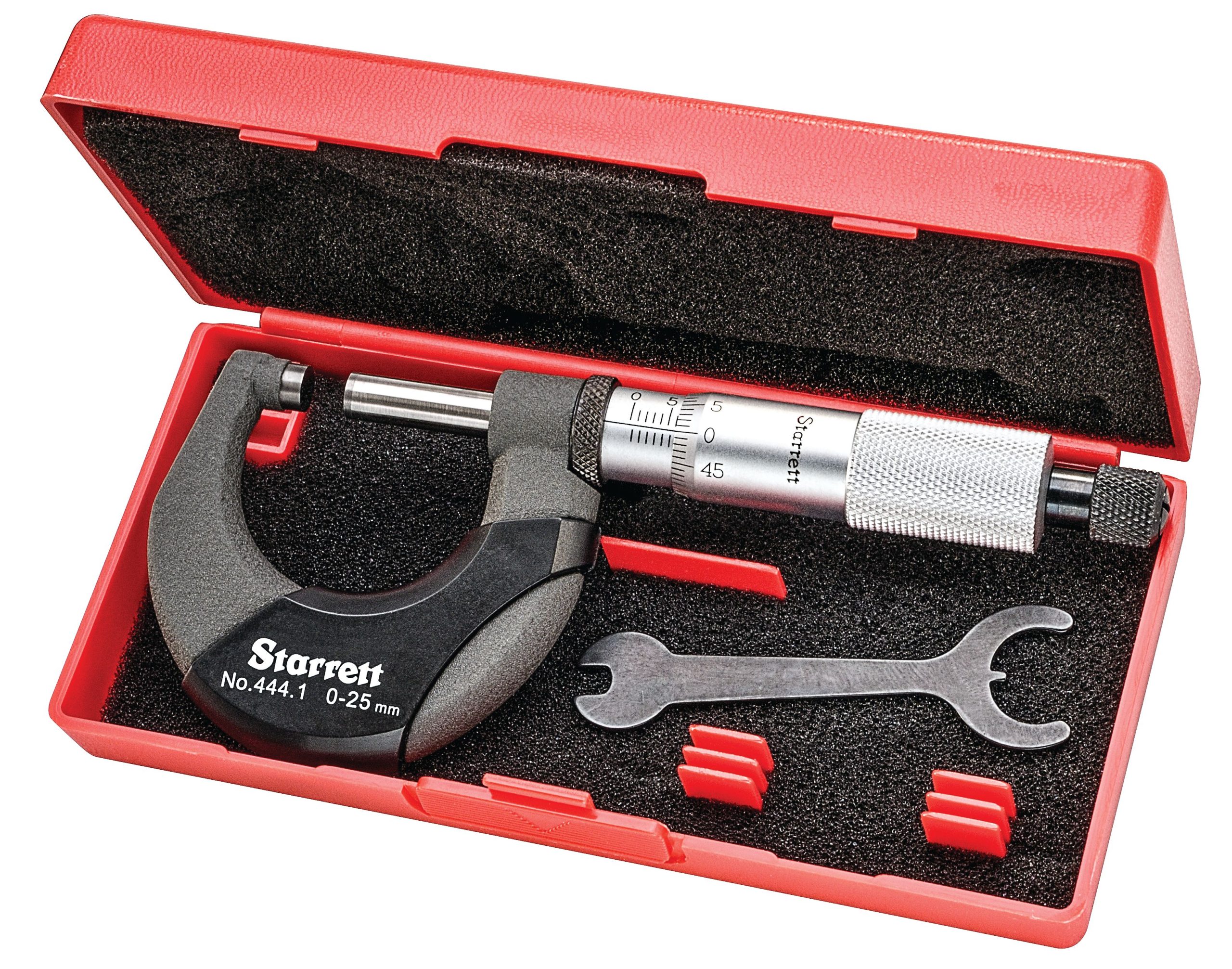 Starrett - Micrometer 0-25mm 0.01mm Grad Carbide Faces - Image 2