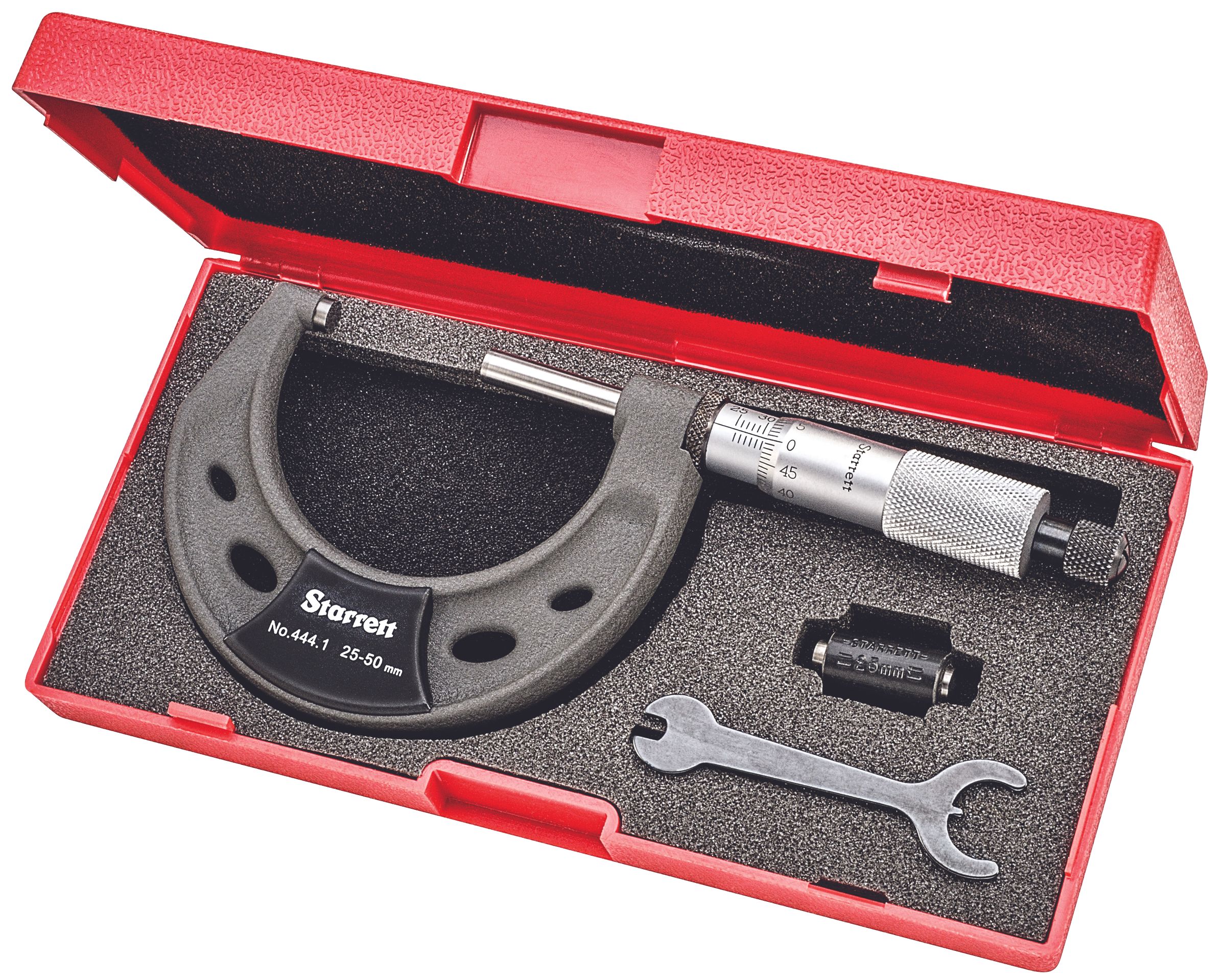 Starrett - Micrometer 25-50mm 0.01mm Grad Carbide Faces - Image 2