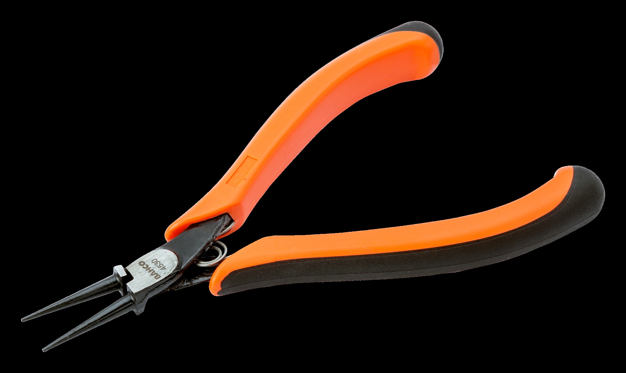 Bahco Ergo plier, round nose, 135mm, ergo sleeves with opening spring