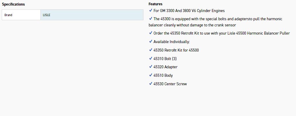 LISLE 45300 HARMONIC BAL. PULLER GM - Image 2