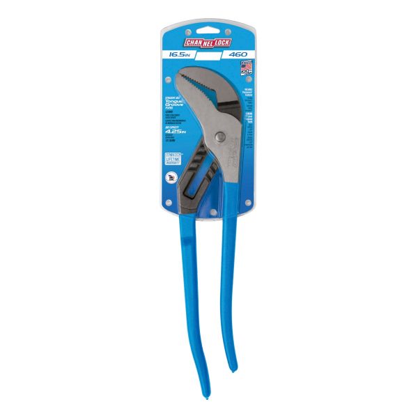PLIER STRAIGHT JAW TONGUE & GROOVE 406MM (16.5") CHANNELLOCK