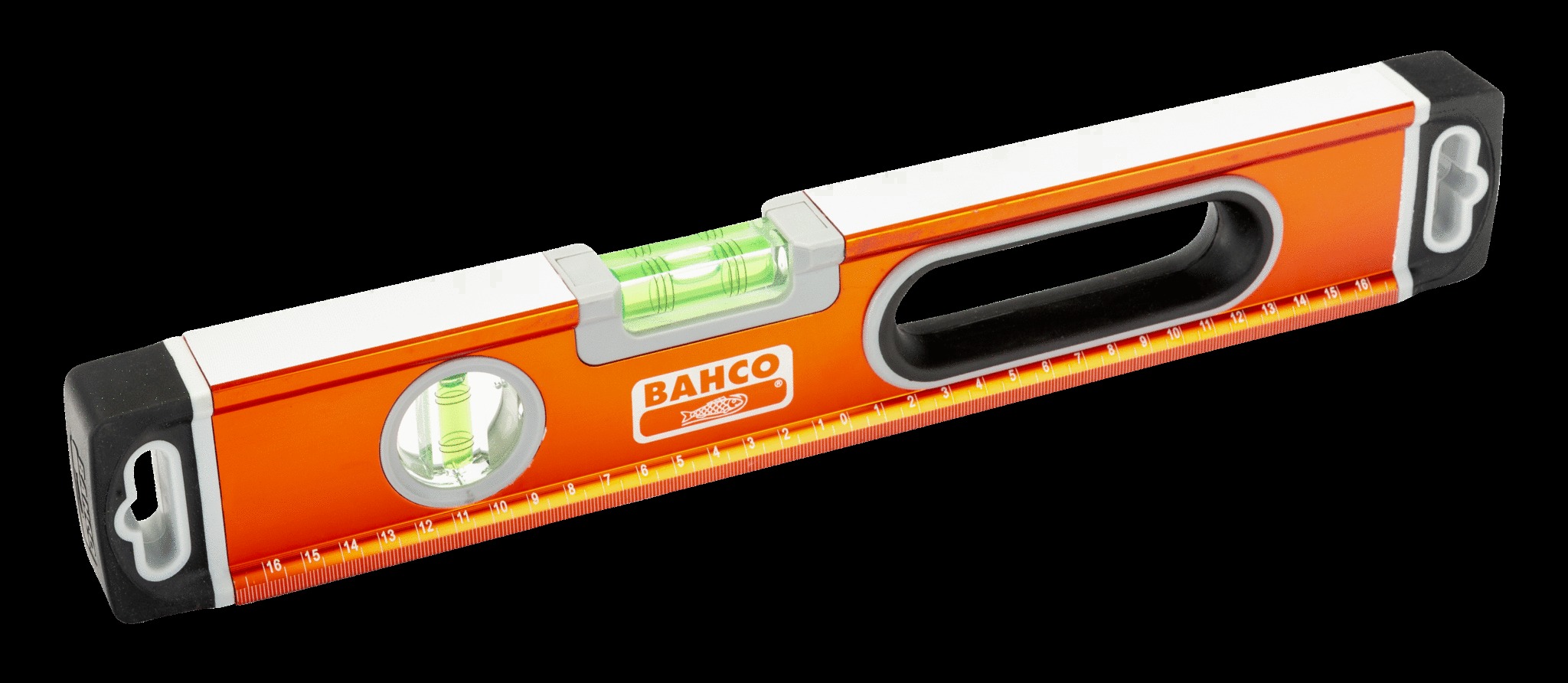Bahco Box Spirit Level, 1800mm, rigid, 2 vertical plumb vials, 1 horizontal vial
