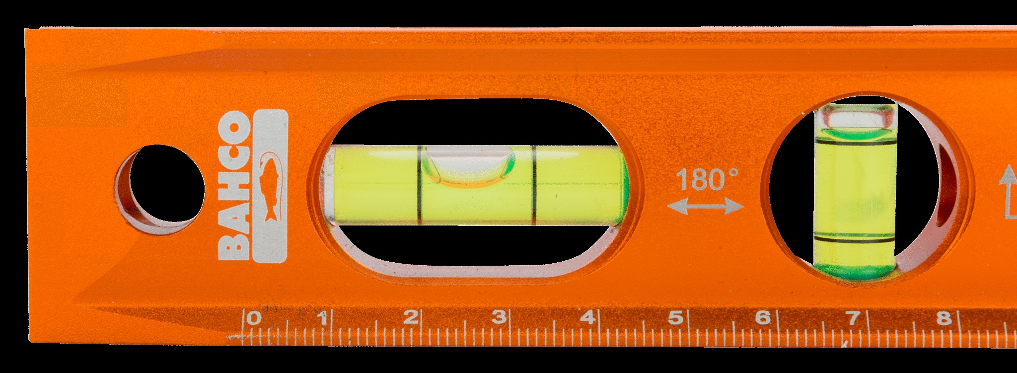 Bahco Box Spirit Level, 1800mm, rigid, 2 vertical plumb vials, 1 horizontal vial - Image 4