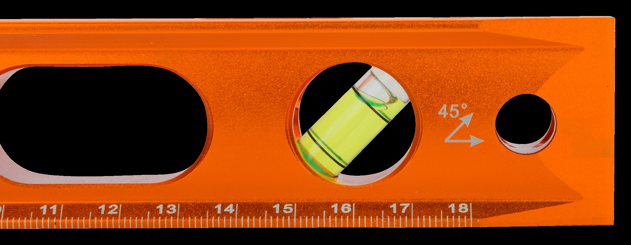 Bahco Box Spirit Level, 600mm rigid, 2 vertical plumb vials, 1 horizontal vial - Image 3
