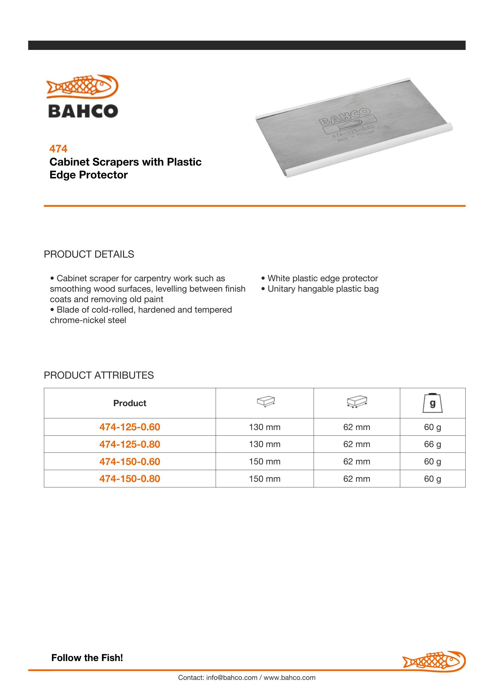 Bahco Cabinet Scraper - Image 3