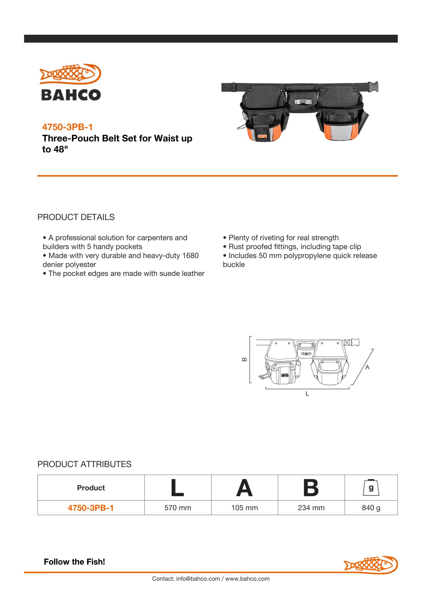 Bahco Three Pouch Belt Set - Image 4