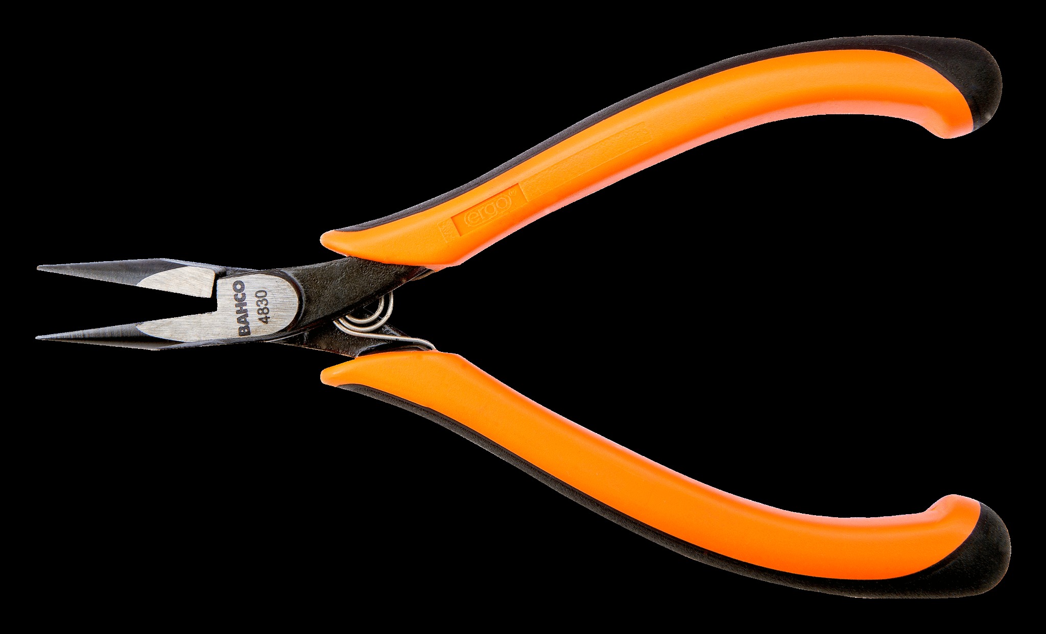 Bahco Ergo plier, snipe nose, smooth jaw, 135mm, ergo sleeves with opening spring - Image 2