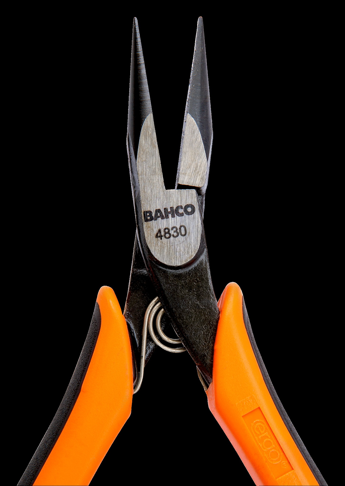 Bahco Ergo plier, snipe nose, smooth jaw, 135mm, ergo sleeves with opening spring - Image 4