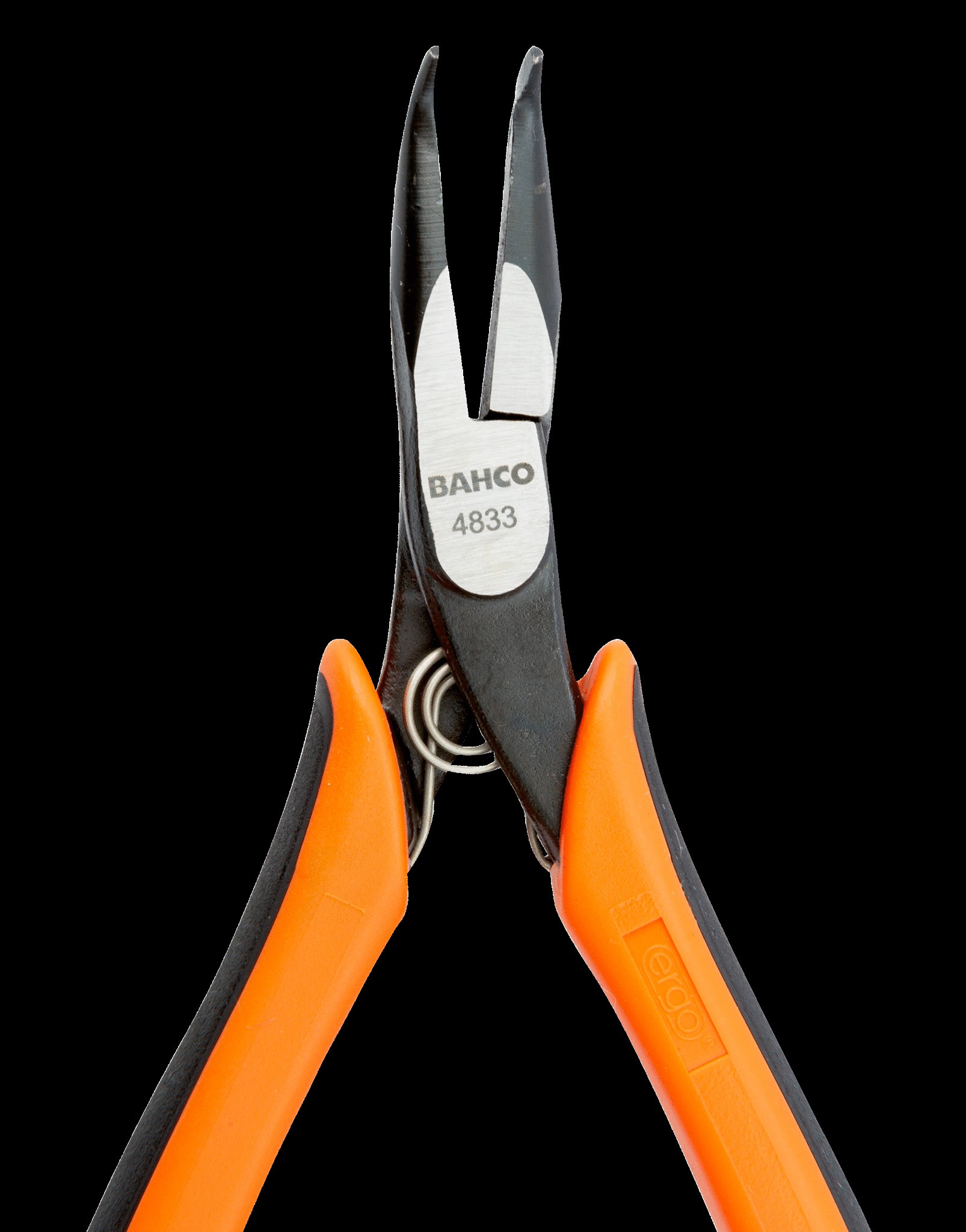 Bahco Ergo plier, snipe nose, bent tip to 60 deg., 130mm, ergo sleeves with opening spring - Image 4